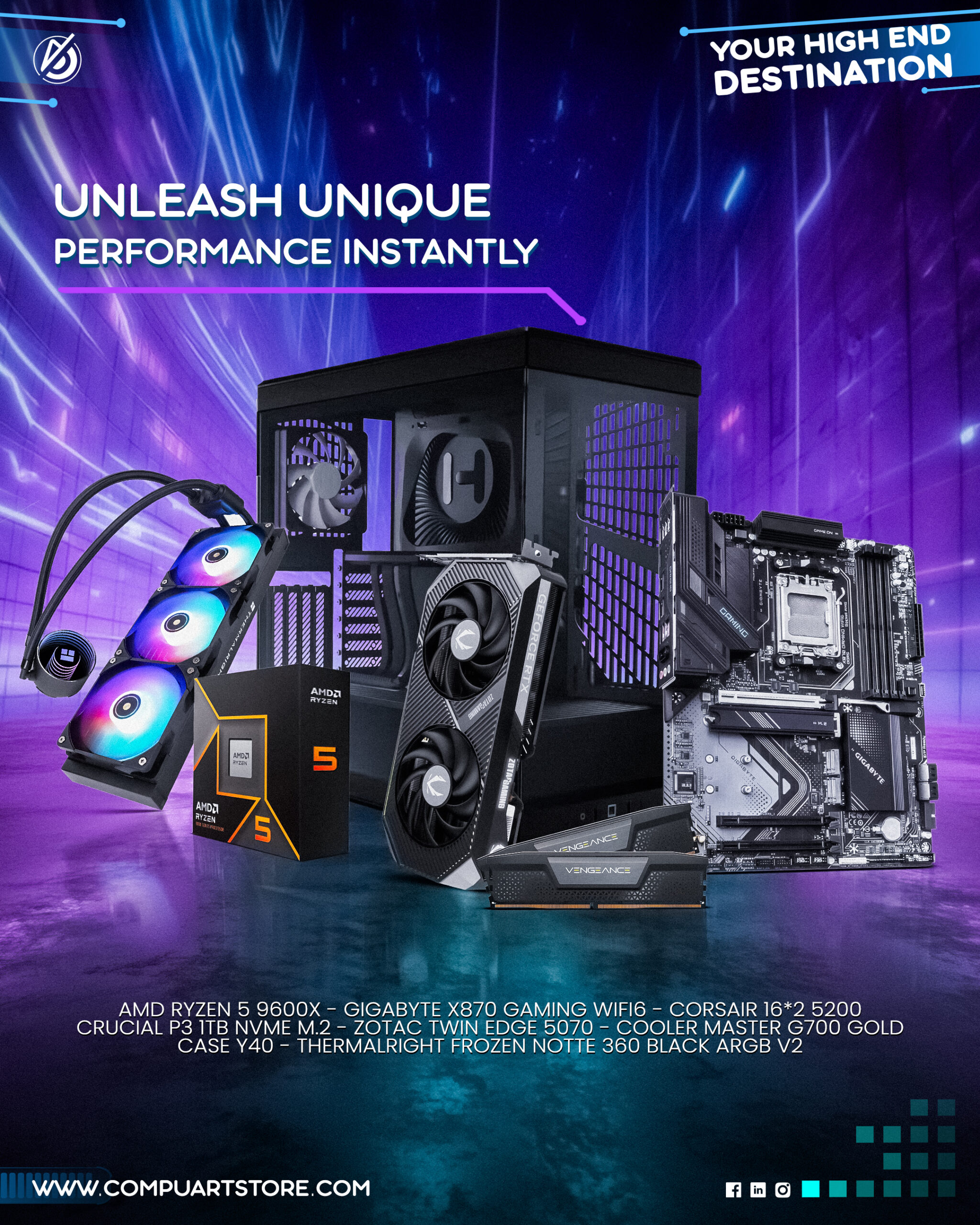 Mid Range Master Ryzen 5 9600X RTX 5070